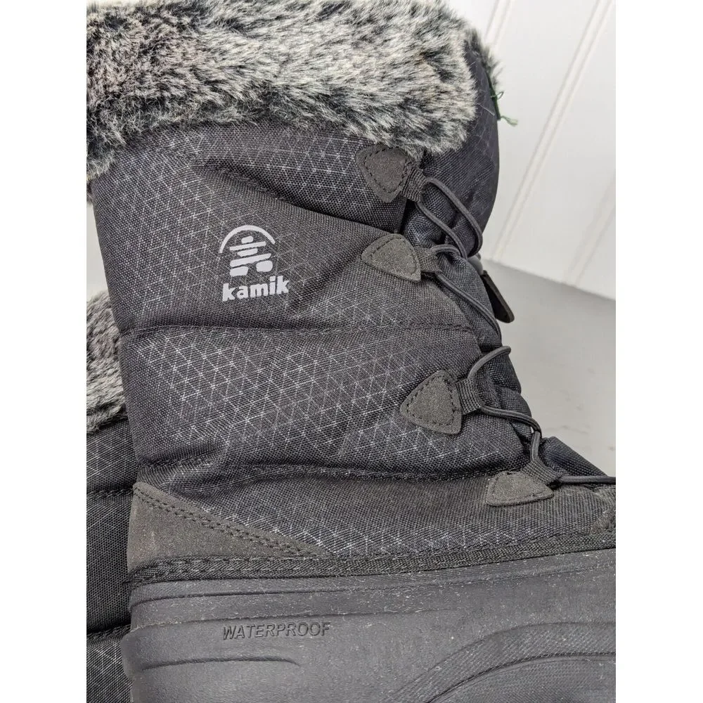 Kamik Black Winter & Rain Boots with Faux Fur Cuff